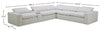 Sky Modular 6-Piece Fabric Power Reclining Sectional with Reclining Armless Chair - Nathan Wheat | Sofa sectionnel modulaire à inclinaison électrique Sky 6 pièces en tissu avec fauteuil sans accoudoirs inclinable - blé Nathan