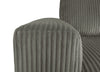 Stratus 59” Faux Fur Fabric Chair with Power Sliding Chaise - Fog Grey | Fauteuil Stratus de 59 po en tissu de fausse fourrure avec fauteuil long à coulissement électrique - gris brouillard