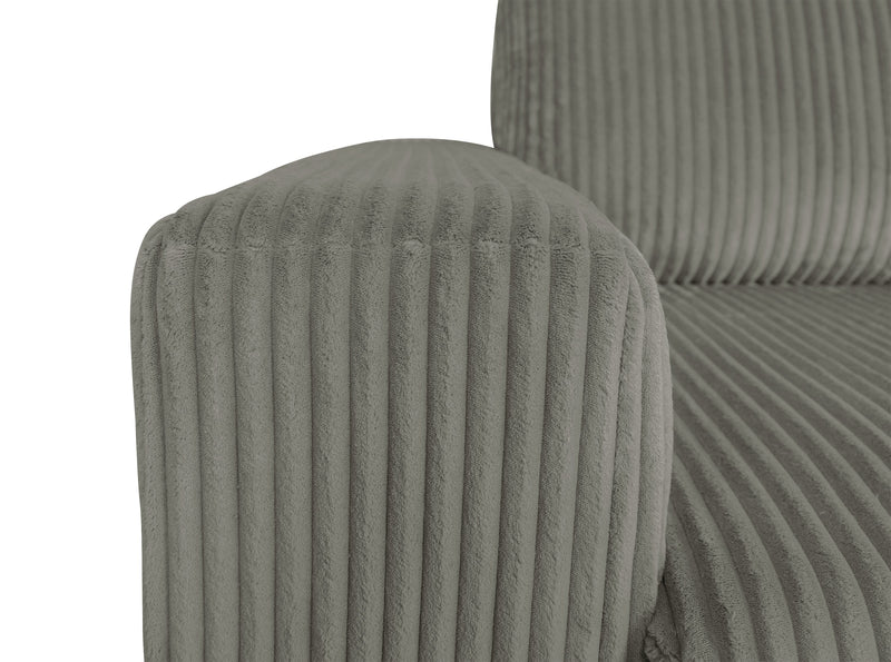 Stratus 108\" Faux Fur Fabric Full-Size Sofa Bed with Power Sliding - Fog Grey