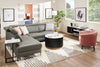 Valentino 3-Piece Left-Facing Genuine Leather Power Reclining Sectional with Adjustable Headrests - Grey | Sofa sectionnel de gauche à inclinaison électrique Valentino 3 pièces en cuir véritable avec appuie-têtes réglables - gris