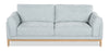 Valley 83.5\" Fabric Sofa with Rubberwood Base and Legs - Grey