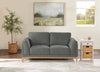 Valley 67.7" Fabric Loveseat with Rubberwood Base and Legs - Pewter | Causeuse Valley de 67,7 po en tissu avec base et pattes en hévéa - étain