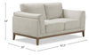 Valley 67.7" Fabric Loveseat with Rubberwood Base and Legs - Sand | Causeuse Valley de 67,7 po en tissu avec base et pattes en hévéa - sable