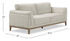 Valley 83.5" Fabric Sofa with Rubberwood Base and Legs - Sand | Sofa Valley de 83,5 po en tissu avec base et pattes en hévéa - sable