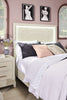 Vida Panel Bed with Headboard & Frame, Sand - Queen Size | Lit à panneaux Vida avec tête de lit et cadre de lit, sable - format grand lit