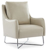 Vine 34.6" Leather-Look Fabric Accent Chair with Metal Legs - Taupe  | Fauteuil d’appoint Vine de 34,6 po en tissu d’apparence cuir avec pattes en métal - taupe  | VINETPAC