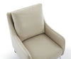 Vine 34.6" Leather-Look Fabric Accent Chair with Metal Legs - Taupe  | Fauteuil d’appoint Vine de 34,6 po en tissu d’apparence cuir avec pattes en métal - taupe  | VINETPAC