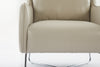 Vine 34.6" Leather-Look Fabric Accent Chair with Metal Legs - Taupe  | Fauteuil d’appoint Vine de 34,6 po en tissu d’apparence cuir avec pattes en métal - taupe  | VINETPAC