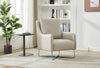 Vine 34.6" Leather-Look Fabric Accent Chair with Metal Legs - Taupe  | Fauteuil d’appoint Vine de 34,6 po en tissu d’apparence cuir avec pattes en métal - taupe  | VINETPAC
