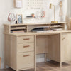 Whitaker Point 59.06" Commercial Grade Reception Hutch with Cubbyholes - Natural Maple|Crédence de réception Whitaker Point de 59,06 po de qualité commerciale avec compartiments ouverts - érable naturel