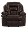 Leo 41" Leather-Look Fabric Power Reclining Chair - Walnut Brown | Fauteuil à inclinaison électrique Leo de 41 po en tissu d’apparence cuir - brun noyer