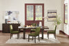 Zelda Dining Chair with Chenille Fabric - Green & Espresso Brown | Chaise de salle à manger Zelda en tissu de chenille - vert et brun espresso