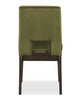 Zelda Dining Chair with Chenille Fabric - Green & Espresso Brown | Chaise de salle à manger Zelda en tissu de chenille - vert et brun espresso