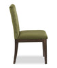 Zelda Dining Chair with Chenille Fabric - Green & Espresso Brown | Chaise de salle à manger Zelda en tissu de chenille - vert et brun espresso