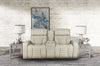 Zen 75.5" Leather-Look Fabric Power Reclining Massage Loveseat with Refrigerator Console - Apricot | Causeuse de massage à inclinaison électrique Zen de 75,5 po en tissu d’apparence cuir avec console réfrigérée - abricot