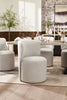 Zola Gliding Dining Chair with Polyester Fabric - Cloud Grey | Chaise de salle à manger coulissante Zola en tissu de polyester - gris nuage