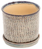 Blue 6/8" Ceramic Planter - Set of 2|Pot à fleurs en céramique bleue de 6 et 8 po - ensemble de 2|14807CPL