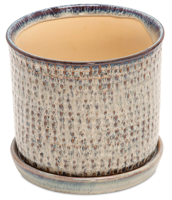 Blue 6/8\" Ceramic Planter - Set of 2