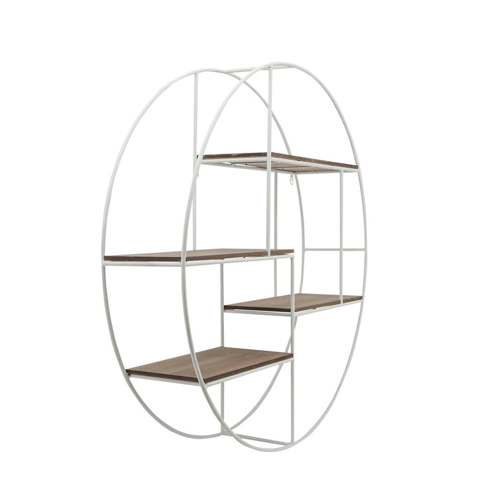 Brown Round Wall Shelf