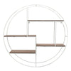 Brown Round Wall Shelf|Étagère murale ronde brune|16584BWS