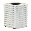 White and Gold 4" Ceramic Pen Holder|Porte-crayons en céramique blanche et dorée de 4 po|16981WPH