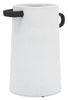 Ivory 9" Ceramic Eared Vase|Vase à oreilles en céramique ivoire de 9 po|16983IVS