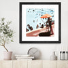 "It's All Going Just Swimmingly" Matted and Framed Black 36x36 Wall Art