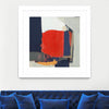 "Orange Crush V6" Matted and Framed White 30x30 Wall Art