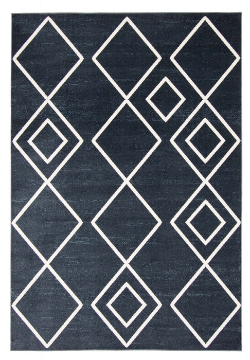 Kenza Blue Machine Washable Area Rug - 8'0\" x 10'0\"
