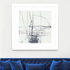 "Chalk Doodles G" Matted and Framed White 36x36 Wall Art