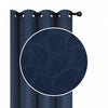 Embossed Panel Shell Navy 84" - Set of 2 Drapes and Blinds|Panneau embossé bleu marine de 84 po à motif de coquillage - ensemble de 2 rideaux et stores