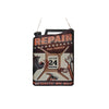 Embossed Metal Wall Sign Repair Open 24 Hours Wall Decor|Panneau mural décoratif Repair Open 24 Hours en métal embossé