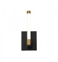 Infiniti Matte Black & Brass 1-Light Integrated LED Sconce