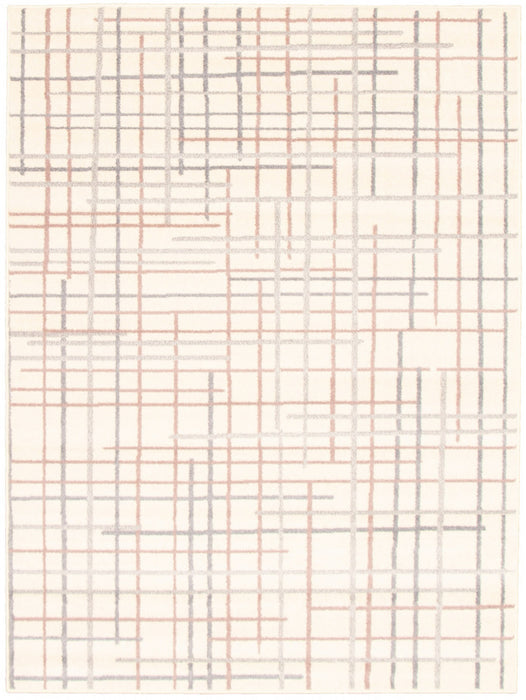 Taite Cream-Silver Area Rug - 3'11\" x 5'7\"