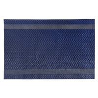 Vinyl Placemat Mackenzie Navy Blue - Set of 12