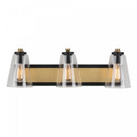 Treviso Black & Brass 1-Light Bathroom Sconce