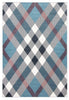Kors Blue Machine Washable Area Rug - 6'0" x 9'0"