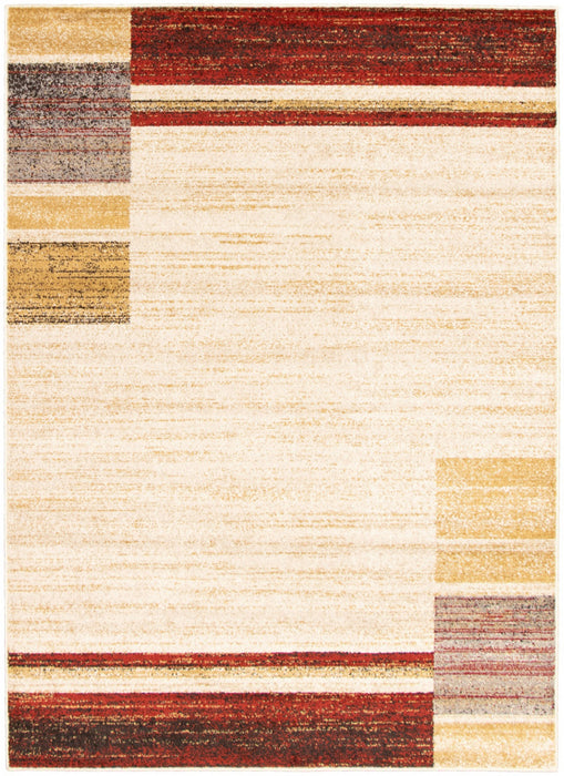 Aya Ivory-Red Area Rug - 3'11\" x 5'7\"