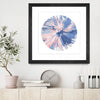 "Spin Art 21" Matted and Framed Black 30x30 Wall Art