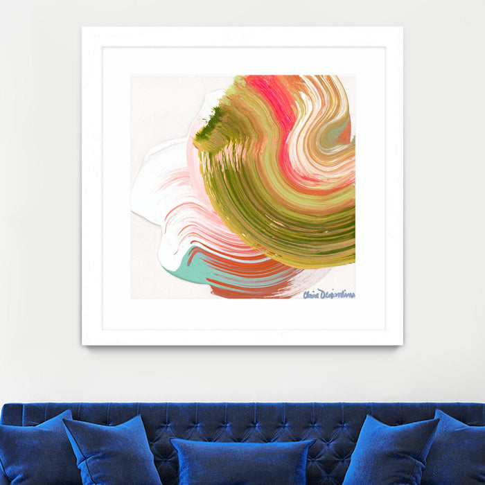 \"Night On The Town\" Matted and Framed White 30x30 Wall Art