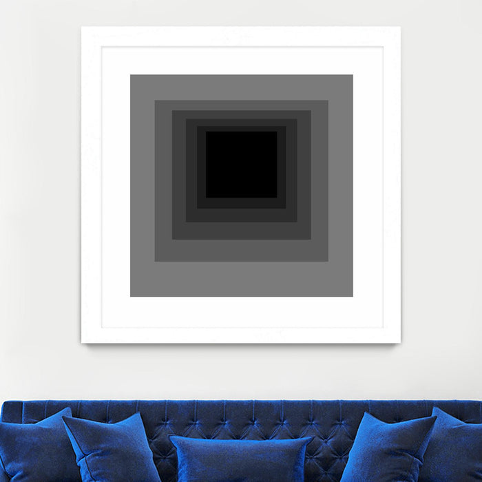 \"After Josef A\" Matted and Framed White 30x30 Wall Art