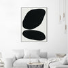 "Black Abstract Ii" Canvas Framed Black 30x40 Wall Art