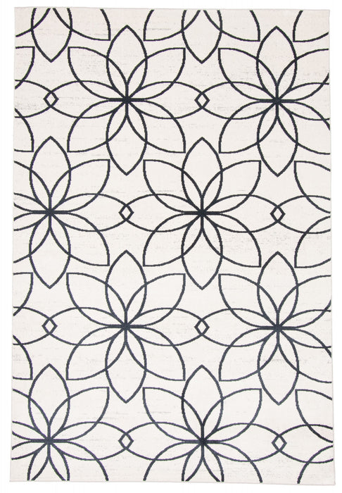 Terali Ivory Machine Washable Area Rug - 5'0\" x 7'0\"