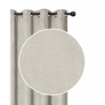 Faux Suede Panel With 8 Grommets Natural - Set of 2 Drapes and Blinds|Panneau en suédine de couleur naturelle avec 8 œillets - ensemble de 2 rideaux et stores
