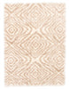 Agalia Abstract Ivory-Tan Shag - 6'7" x 9'6"