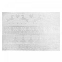 Vinyl Placemat Reindeer and Tree Silver