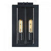 Waterville Matte Black 2-Light Outdoor Wall Sconce II