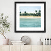 "Paradis Ii" Matted and Framed Black 30x30 Wall Art