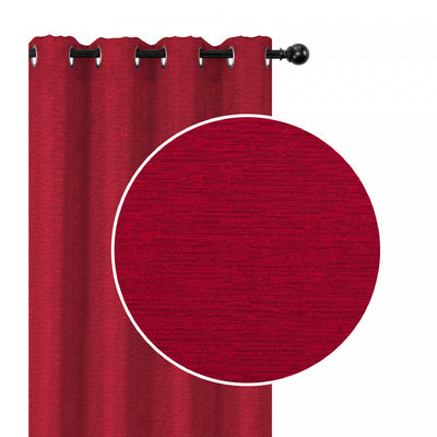 Jacquard Blackout Panel Linea Red 84"- Set of 2|Panneau coupe-lumière Linea de 84 po rouge en jacquard - ensemble de 2