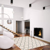August White-Navy 7'10" x 10'2" Area Rug